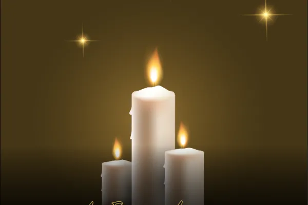 Graphic of 3 candles with the phrase "In Remembrance" 