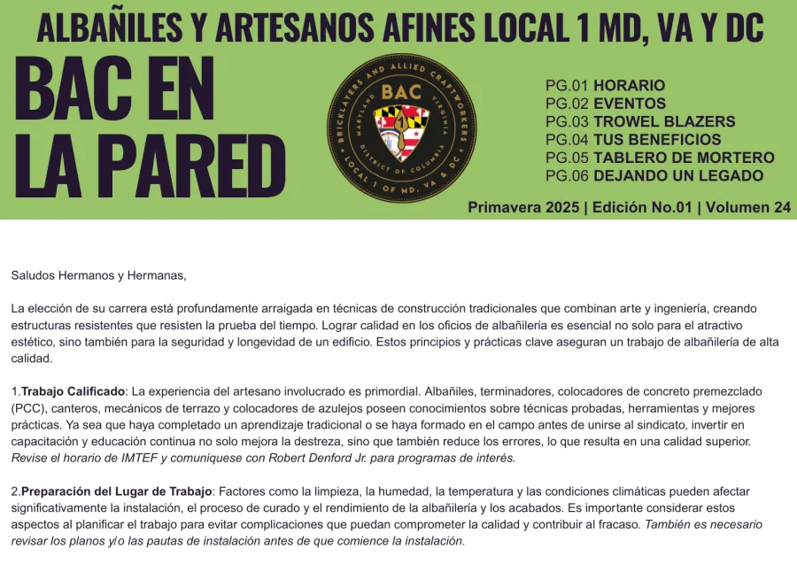 SPANISH | Snippet of Spring 2025 Newsletter 