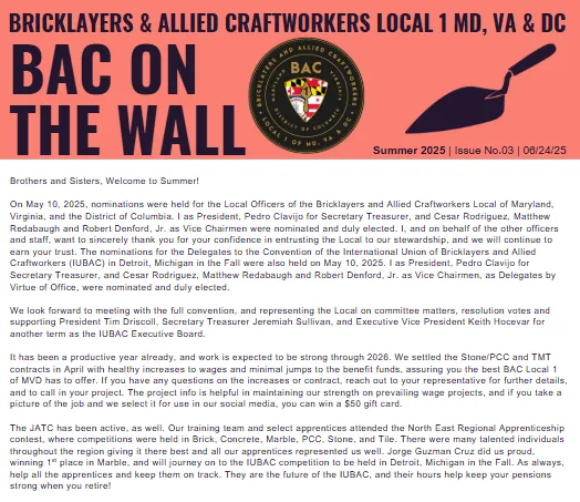 Summer Newsletter 2025 – July, August, & September.